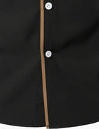Chemise homme ajustée à finitions contrastées, manches longues