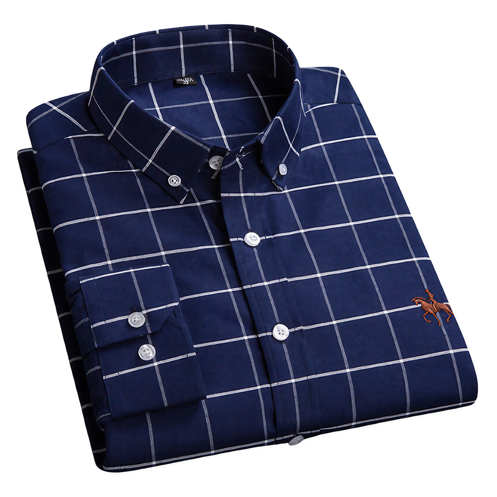 Chemise homme à manches longues, onze coloris, du S au 6XL, bleu marine