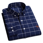 Chemise homme à manches longues, onze coloris, du S au 6XL, bleu marine