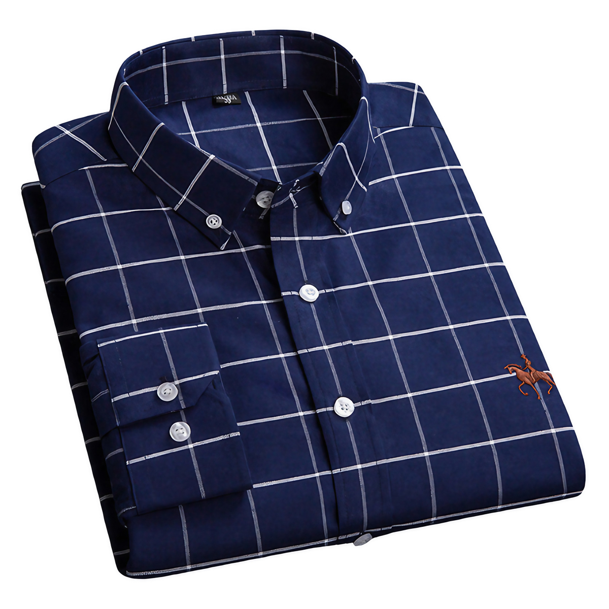 Chemise homme à manches longues, onze coloris, du S au 6XL, bleu marine