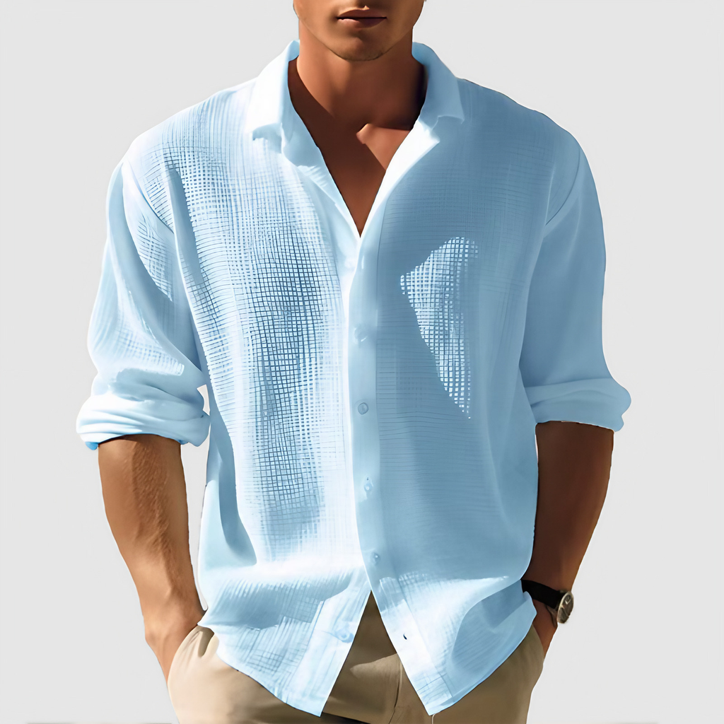 Chemise homme manches longues, coupe ajustée, sept coloris