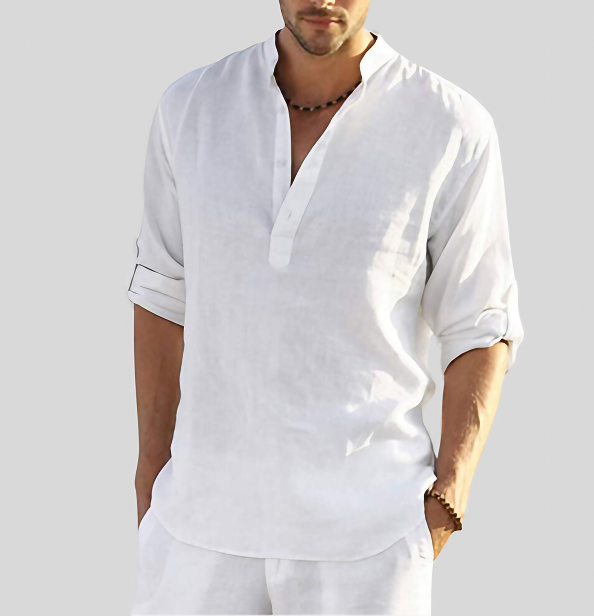 Chemise homme à manches longues légère, sept coloris, du S au 5XL