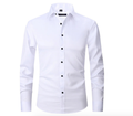 Chemise homme en tissu extensible, quatre coloris, du S au 3XL, blanc