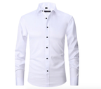 Chemise homme en tissu extensible, quatre coloris, du S au 3XL, blanc