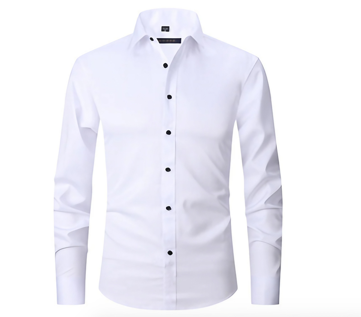 Chemise homme en tissu extensible, quatre coloris, du S au 3XL, blanc