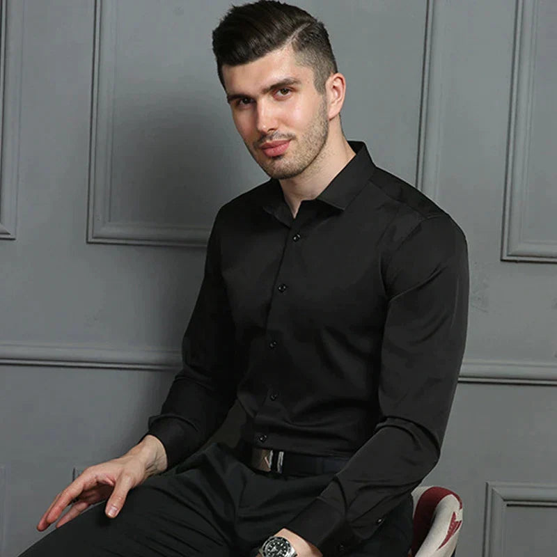 Chemise homme en tissu extensible, quatre coloris, du S au 3XL
