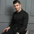 Chemise homme en tissu extensible, quatre coloris, du S au 3XL