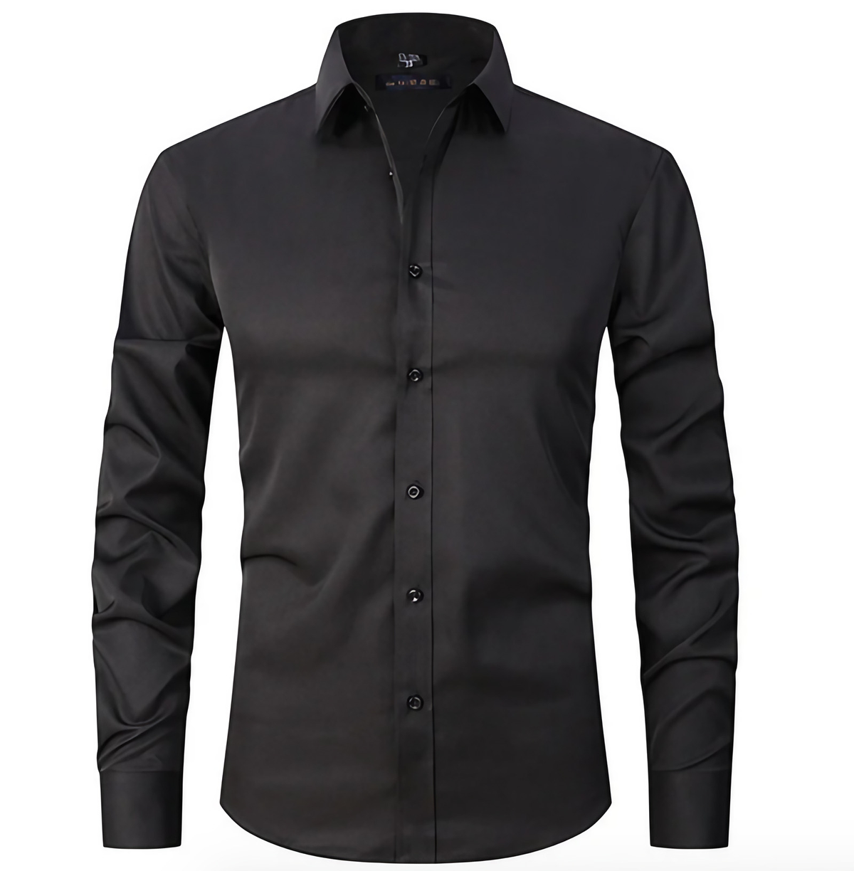 Chemise homme en tissu extensible, quatre coloris, du S au 3XL, noir