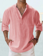 Chemise homme à manches longues, treize coloris, du S au 4XL, rouge pastèque