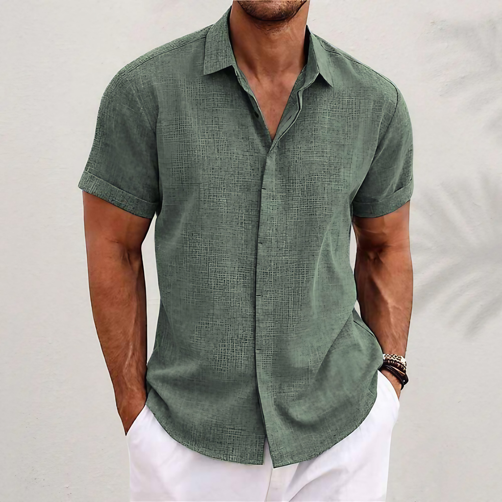 Chemisette homme à manches courtes, huit coloris, vert