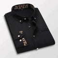 Chemise homme à manches longues, coupe ajustée, six coloris, noir