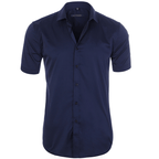 Chemise homme infroissable et extensible, dix coloris, du S au 4XL, bleu marine
