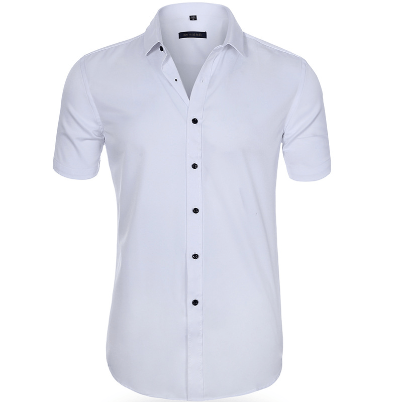 Chemise homme infroissable et extensible, dix coloris, du S au 4XL, blanc