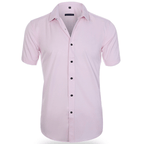 Chemise homme infroissable et extensible, dix coloris, du S au 4XL, rose