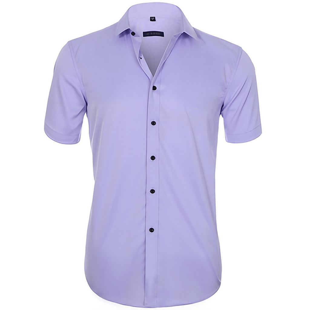 Chemise homme infroissable et extensible, dix coloris, du S au 4XL, violet clair