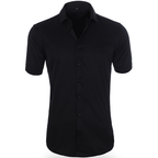 Chemise homme infroissable et extensible, dix coloris, du S au 4XL, noir