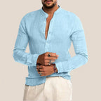 Chemise légère homme pour l'été, cinq coloris, du S au 2XL, bleu