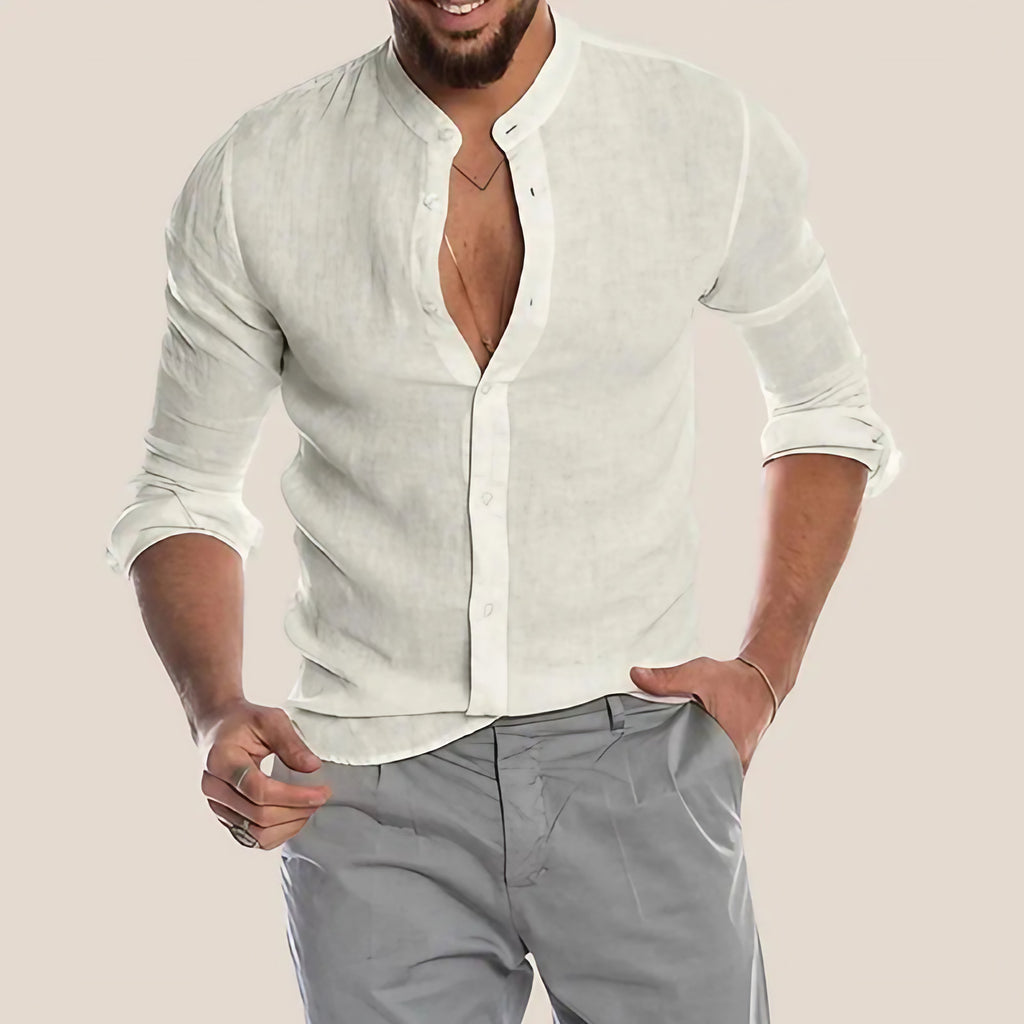 Chemise légère homme pour l'été, cinq coloris, du S au 2XL, blanc