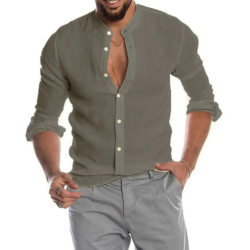 Chemise légère homme pour l'été, cinq coloris, du S au 2XL, gris