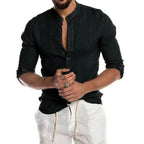 Chemise légère homme pour l'été, cinq coloris, du S au 2XL, noir