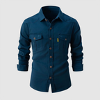 Chemise homme habillée, quatre coloris, du S au 3XL, bleu