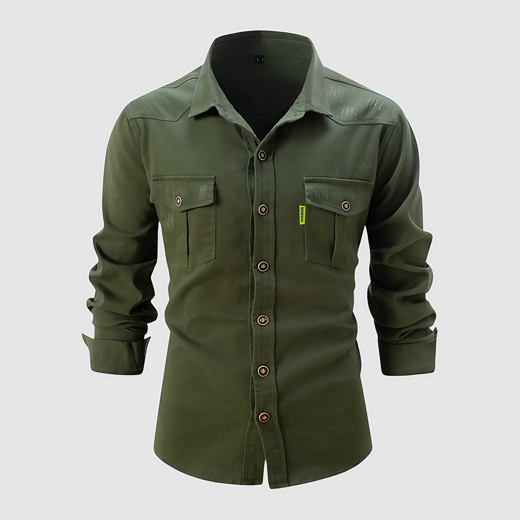 Chemise homme habillée, quatre coloris, du S au 3XL, vert