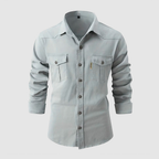 Chemise homme habillée, quatre coloris, du S au 3XL, gris