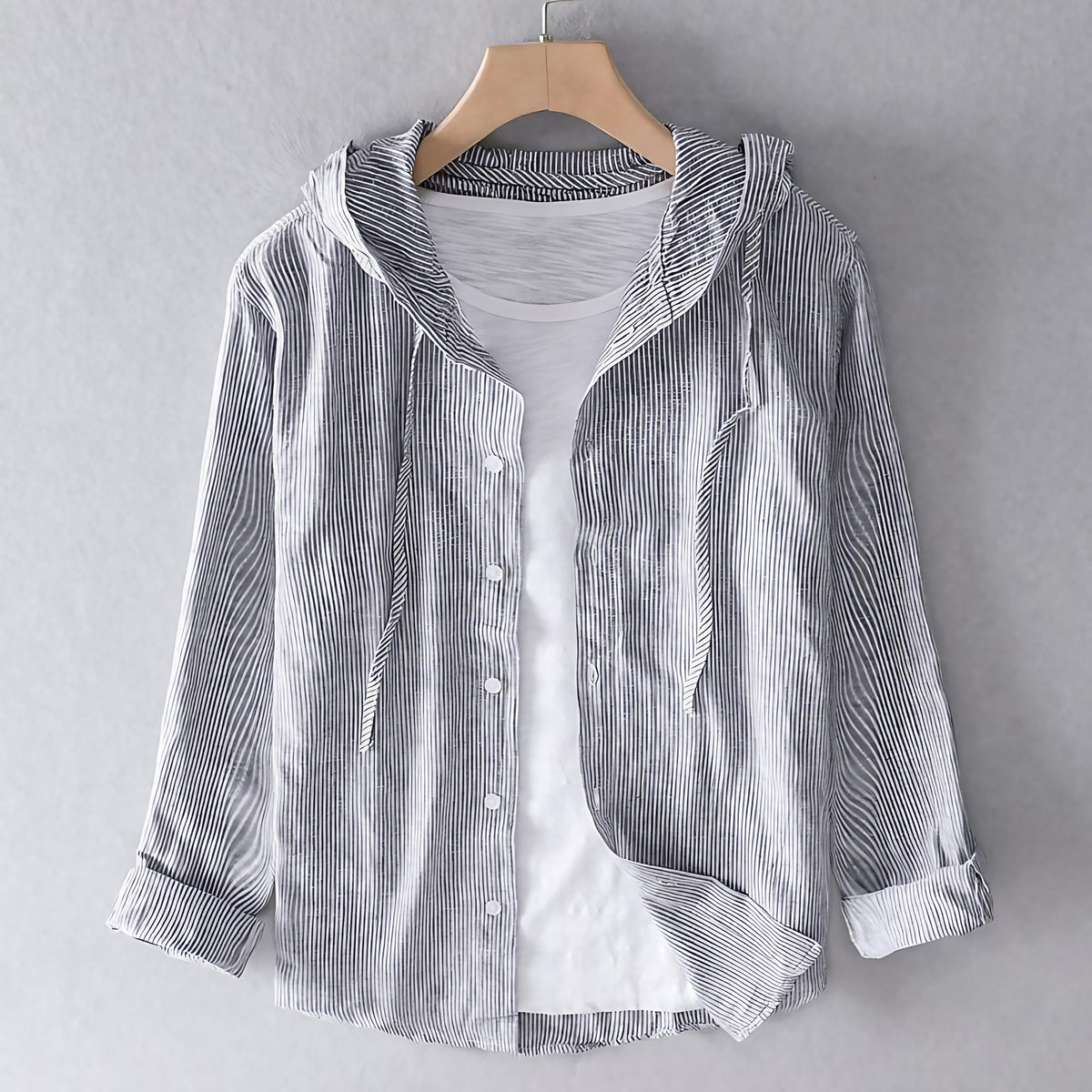 Chemise légère homme pour l'été, coupe classique, du S au 3XL, gris