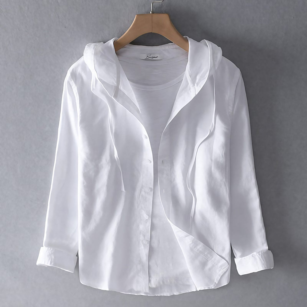 Chemise légère homme pour l'été, coupe classique, du S au 3XL, blanc