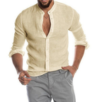 Chemise d'été homme légère, sept coloris, du S au 5XL, beige