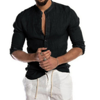 Chemise d'été homme légère, sept coloris, du S au 5XL, noir