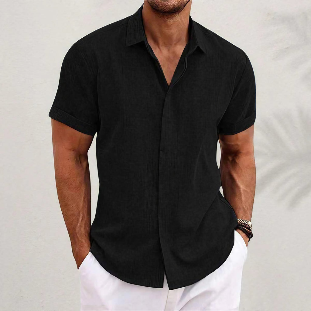 Chemise homme d'été à coupe décontractée, sept coloris