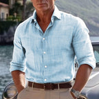 Chemise d'été homme légère, cinq coloris, du S au 3XL, bleu clair