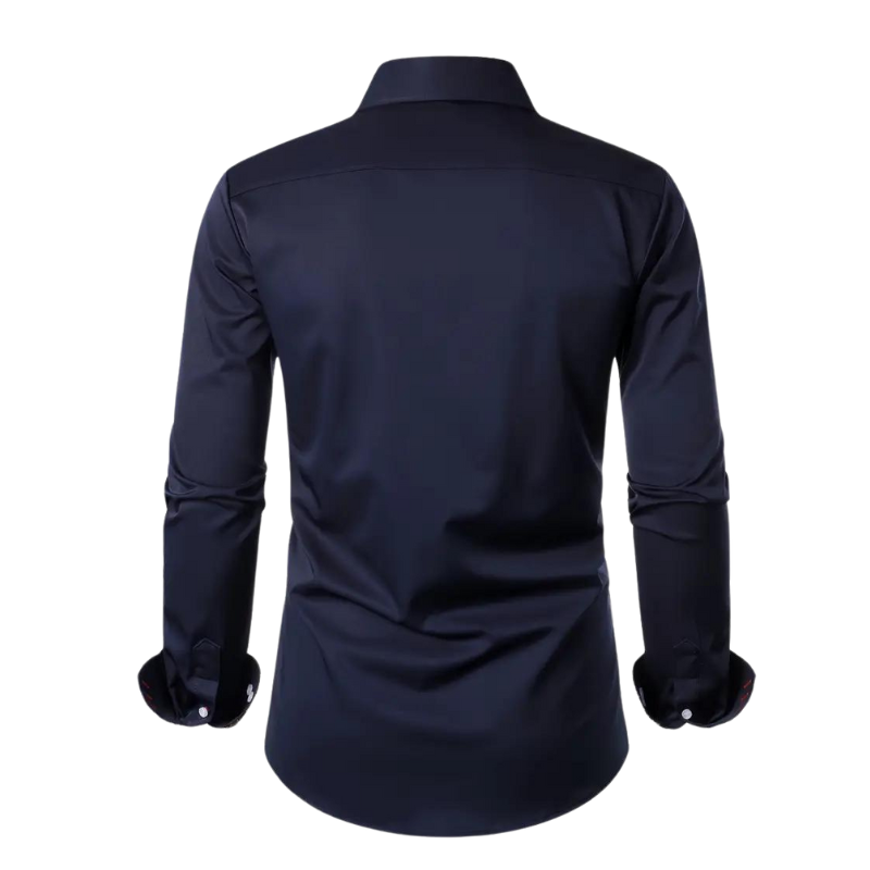 Chemise homme à col classique, manches longues, quatre coloris