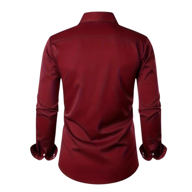 Chemise homme à col classique, manches longues, quatre coloris