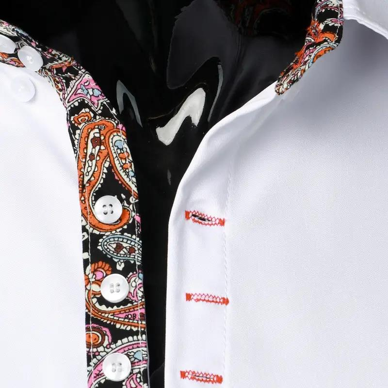 Chemise homme à col classique, manches longues, quatre coloris