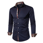 Chemise homme à col classique, manches longues, quatre coloris