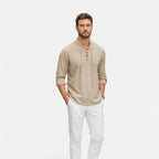 Chemise médiévale homme, col lacé et manches longues amples