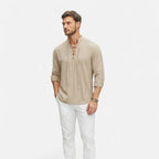 Chemise médiévale homme, col lacé et manches longues amples