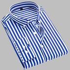 Chemise à carreaux homme, col boutonné et poche poitrine, bleu foncé