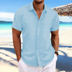 Chemise rayée homme à fines rayures, quinze coloris, bleu clair