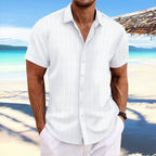 Chemise rayée homme à fines rayures, quinze coloris, blanc