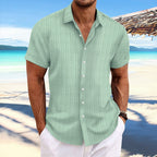 Chemise rayée homme à fines rayures, quinze coloris, vert clair
