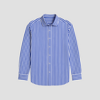 Chemise rayée homme à manches longues, coupe ajustée