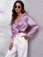 Chemise femme manches longues au tombé fluide, treize coloris