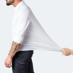 Chemise homme stretch anti-froissement, manches longues, col classique