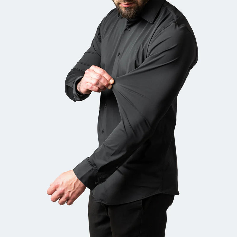 Chemise homme stretch anti-froissement, manches longues, col classique
