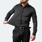 Chemise homme stretch anti-froissement, manches longues, col classique