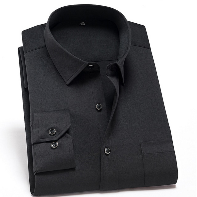 Chemise homme stretch anti-froissement, manches longues, col classique