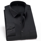 Chemise homme stretch anti-froissement, manches longues, col classique